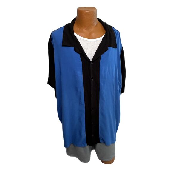 King Size Black and Blue Polo, 4XL - Picture 1 of 6